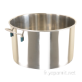 Baril de soupe court en acier inoxydable de style oblique